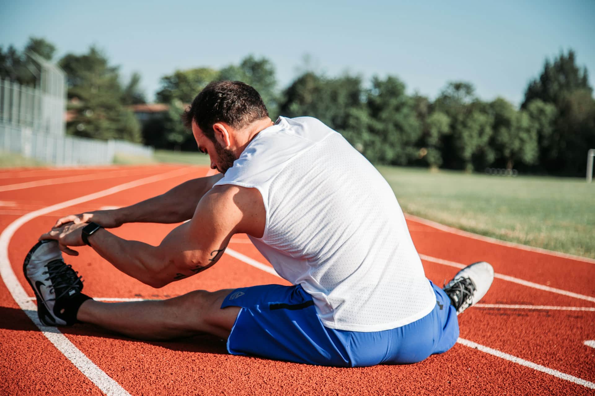 Runners doing tempo work on a track